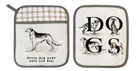 Ulster Weavers Pot Mitt Country Dogs in brown