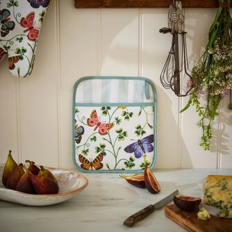 Ulster Weavers Pot Mitt Butterfly Grove in blue